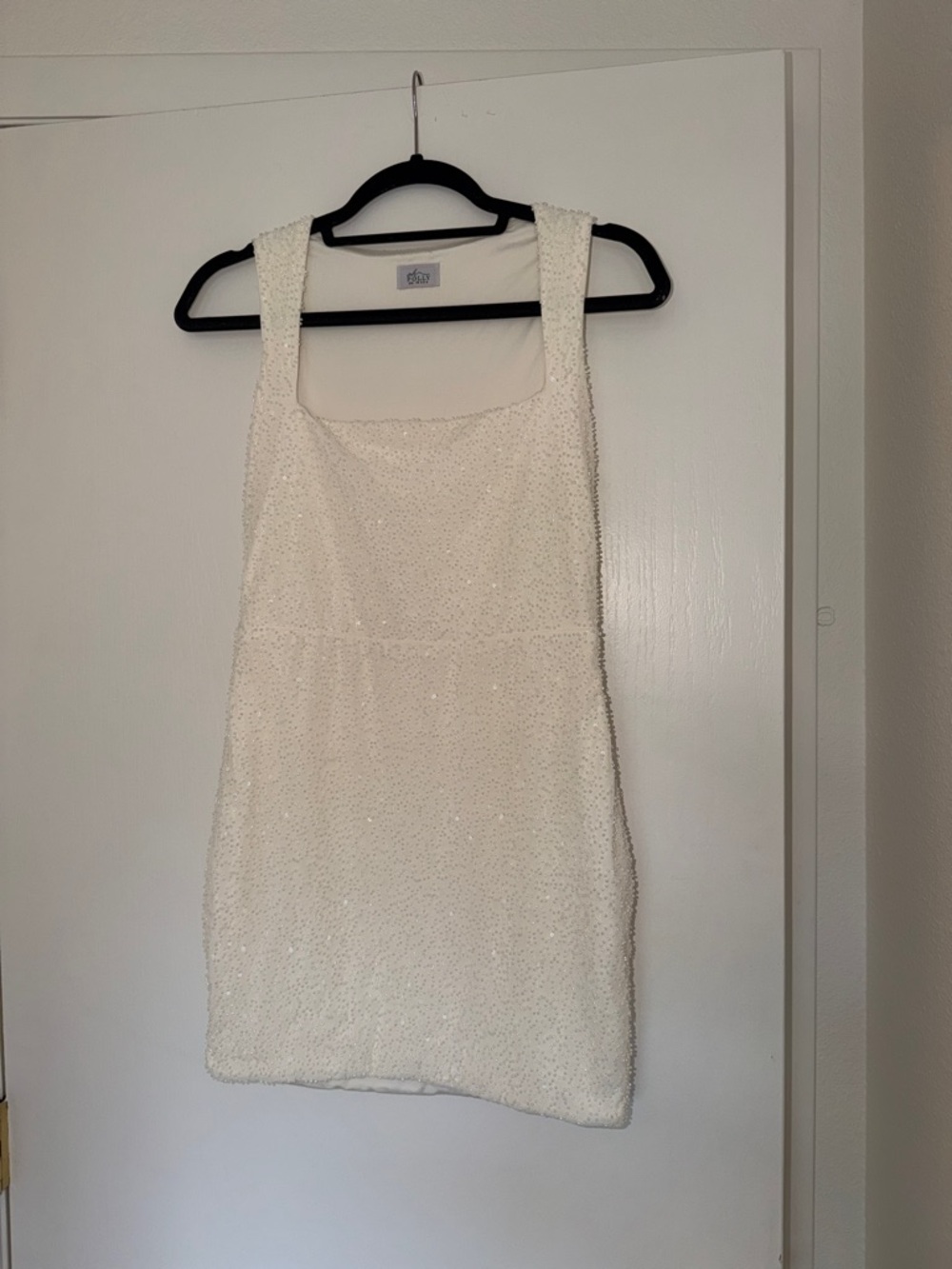 Oh Polly Beaded Mini Dress – White – US 6 / UK 10